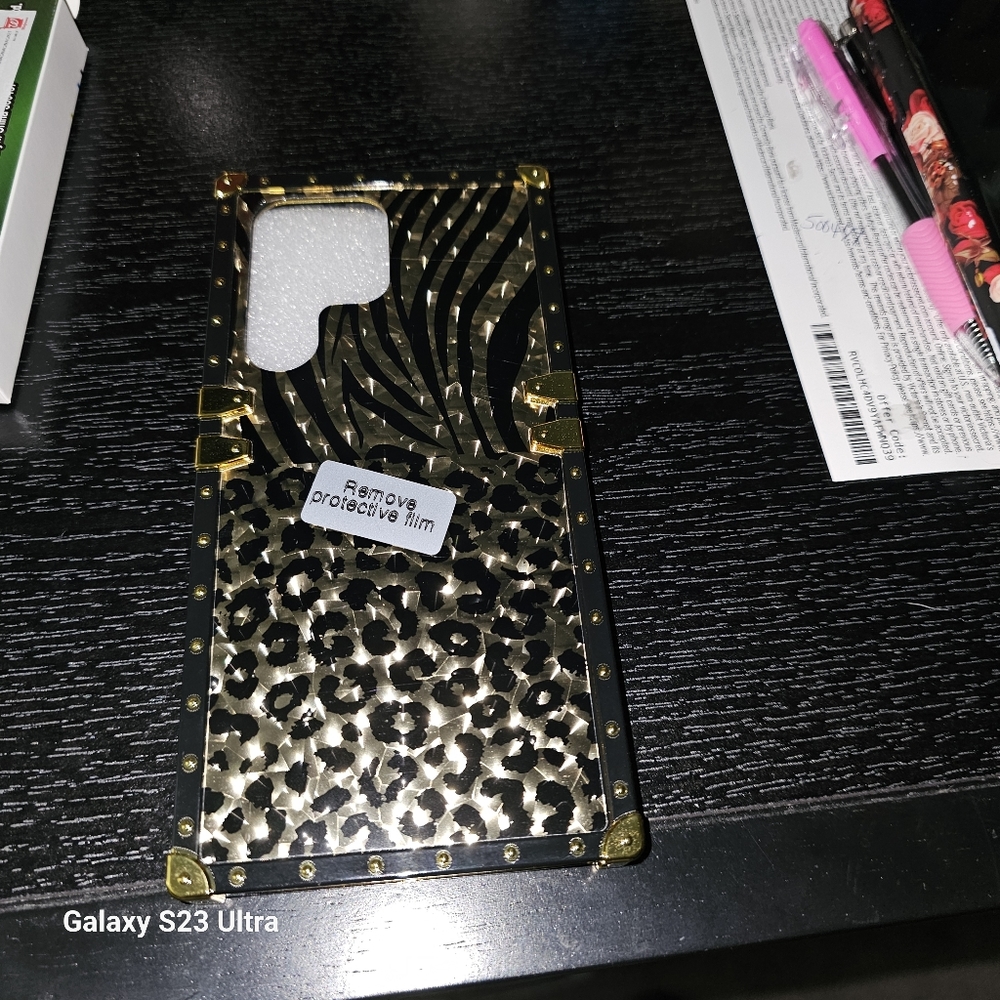 Leopard print samsung galaxy s23 ultra phone case